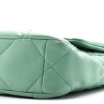 Lambskin Quilted Medium Chanel 19 Flap Green