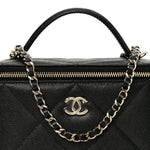 Caviar Quilted Top Handle Long Vanity Black
