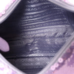 Paillettes Sequin Mini Re-Edition 2000 Bag Lilium Black