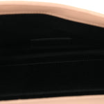 Grain De Poudre Matelasse Chevron Monogram Envelope Clutch Dark Beige