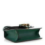 Dollar Calfskin Crystal Mini Dionysus Top Handle Bag Emerald