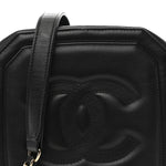 Calfskin CC Clock Camera Case Black