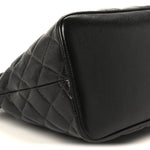 Caviar Quilted Medallion Tote Black