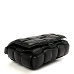 Nappa Maxi Intreccio Padded Cassette Crossbody Bag Black