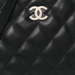 Lambskin Quilted Uniform Crossbody Bag Black