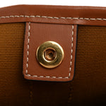 Triomphe Canvas Calfskin Small Bucket Bag Tan