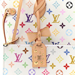 LV x TM Monogram Multicolor Neverfull MM White