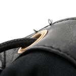 Lambskin Quilted Logo Mini Backpack Black