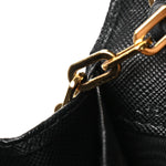 Saffiano Metal Large Chain Wallet Black