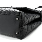 Caviar Quilted Small Coco Handle Flap So Black
