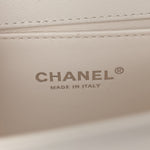 Caviar Quilted Medium Boy Flap White