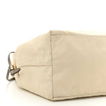 Tessuto Nylon Saffiano Shopping Tote White