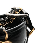 Aged Calfskin Quilted Medium Gabrielle Hobo Black