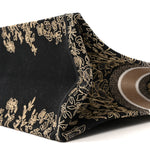 Canvas Embroidered Large Ornamental Cornely Book Tote Black Beige