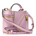 Ostrich Vanity Chain Pouch Pink