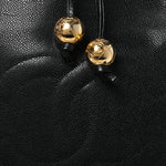 Caviar Large CC Shoulder Bag Black