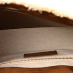 Suede Shearling Patchwork Monogram Medium Jamie Brown Beige