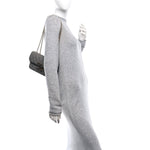 Lambskin Quilted Small CC Chic Flap Grey Dark Navy
