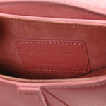 Goatskin Micro Saddle Bag With Strap Coral Powder