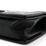 Calfskin Quilted Medium Boy Flap Black