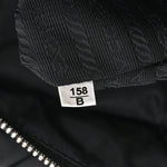 Re-Nylon Nappa Triangle Quilted Padded Medium Double Handled Zip Tote Black