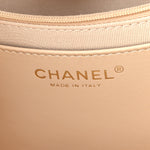 Caviar Stitched Pocket CC Large Tote Light Beige