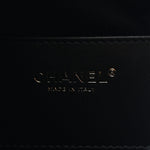 Washed Denim Quilted Small Chanel 25 Handbag Black