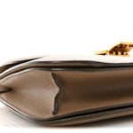 Liege Calfskin Medium Classic Box Flap Bag Taupe