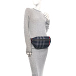 House Check Sonny Bum Bag Navy Grey