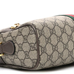 GG Supreme Monogram Web Small Ophidia Shoulder Bag Brown