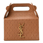 Calfskin Monogram Take Away Box Dusty Vintage Brown Gold