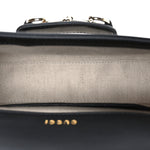 GG Supreme Monogram Horsebit 1955 Soft Small Shoulder Bag Beige Black