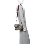 GG Supreme Monogram Web Small Neo Vintage Double Flap Messenger Bag Beige New Acero