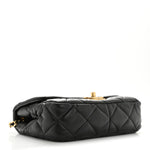 Lambskin Quilted Mini Flap Black