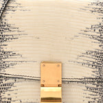 Lizard Small Classic Box Flap Bag Natural