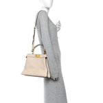 Cuoio Romano Selleria Chamois Medium Peekaboo I SEE U Satchel White
