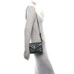 Calfskin Y Quilted Monogram Toy Loulou Crossbody Bag Deep Green