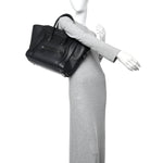 Drummed Calfskin Mini Luggage Black