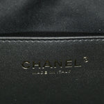 Washed Denim Quilted Medium Chanel 25 Handbag Black