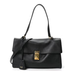 Calfskin Medium Soft Sound Shoulder Bag Black
