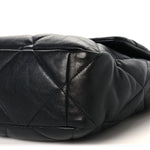 Lambskin Quilted Large Chanel 19 Flap Black