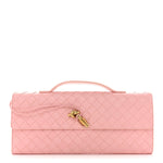 Nappa Intrecciato Long Andiamo Top Handle Clutch Rose