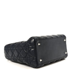 Lambskin Cannage Medium Lady Dior Navy Blue