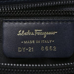 Hammered Calfskin Trifolio Shoulder Bag Navy
