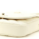 Lambskin Quilted Side Packs White