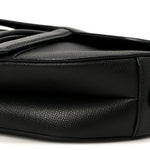 Grained Calfskin Saddle Bag Black