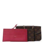 Monogram Pochette Felicie Chain Wallet Fuchsia