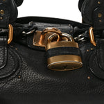 Calfskin Medium Paddington Satchel Black