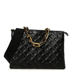 Lambskin Embossed Monogram Coussin MM Black