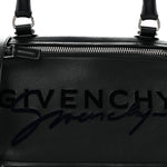 Sugar Goatskin Velvet Logo Small Pandora Black